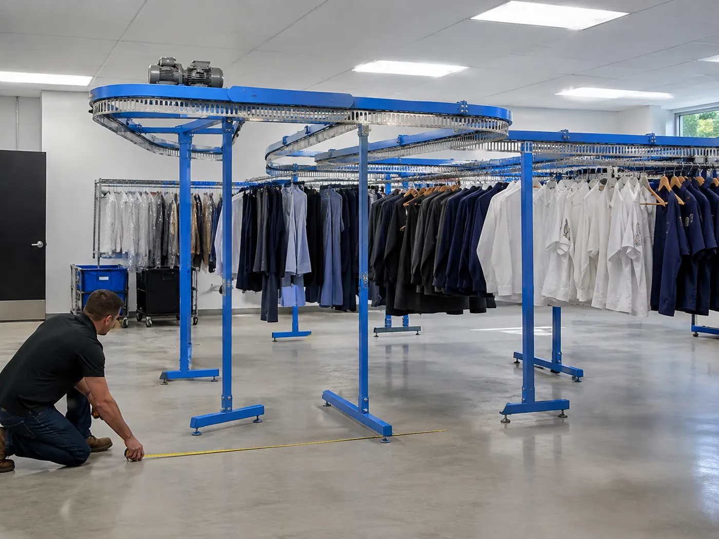 Aperçu du configurateur de convoyeur de vêtements
