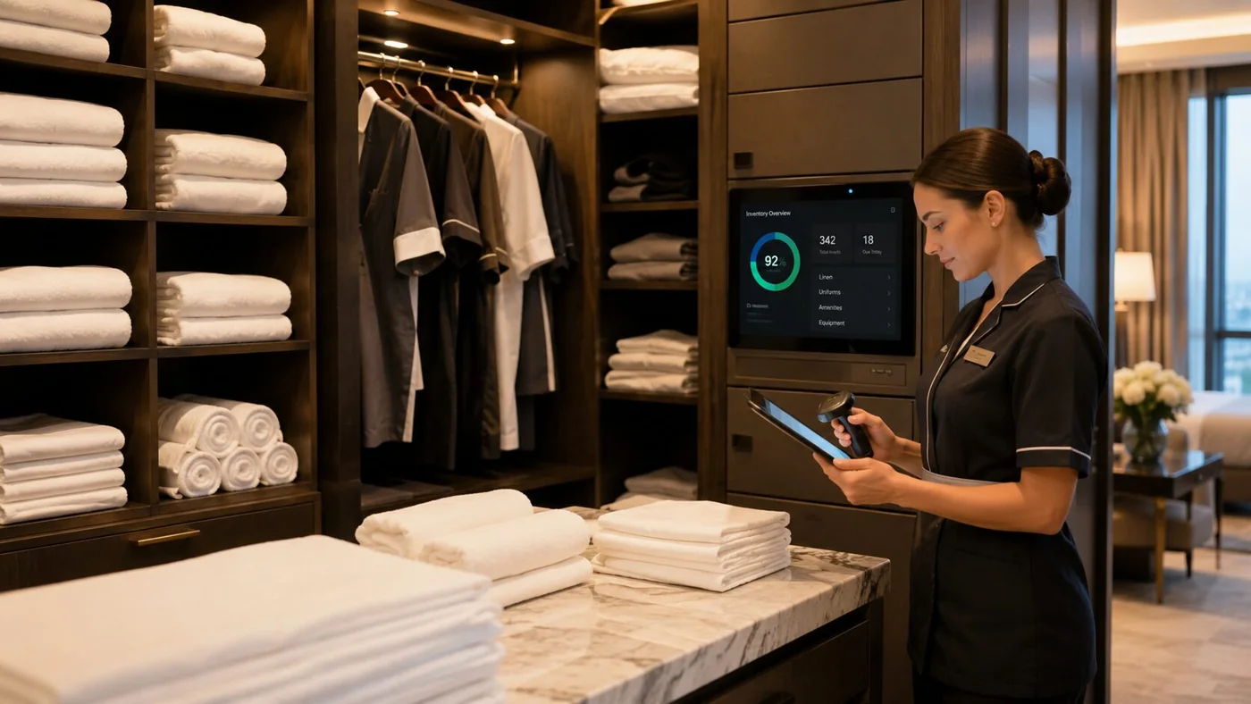 Inventaire du linge en hôtel ou blanchisserie